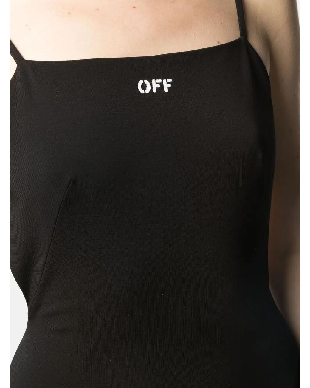 Off-White c/o Virgil Abloh Black Asymmetric Flared Dress