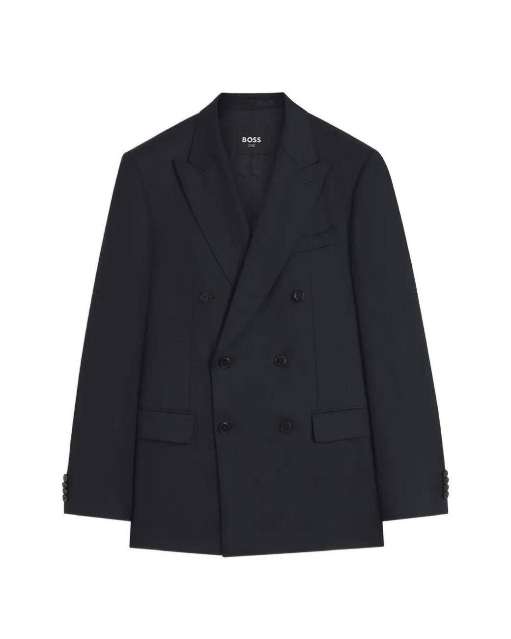 Boss Blue Double-Breasted Blazer for men