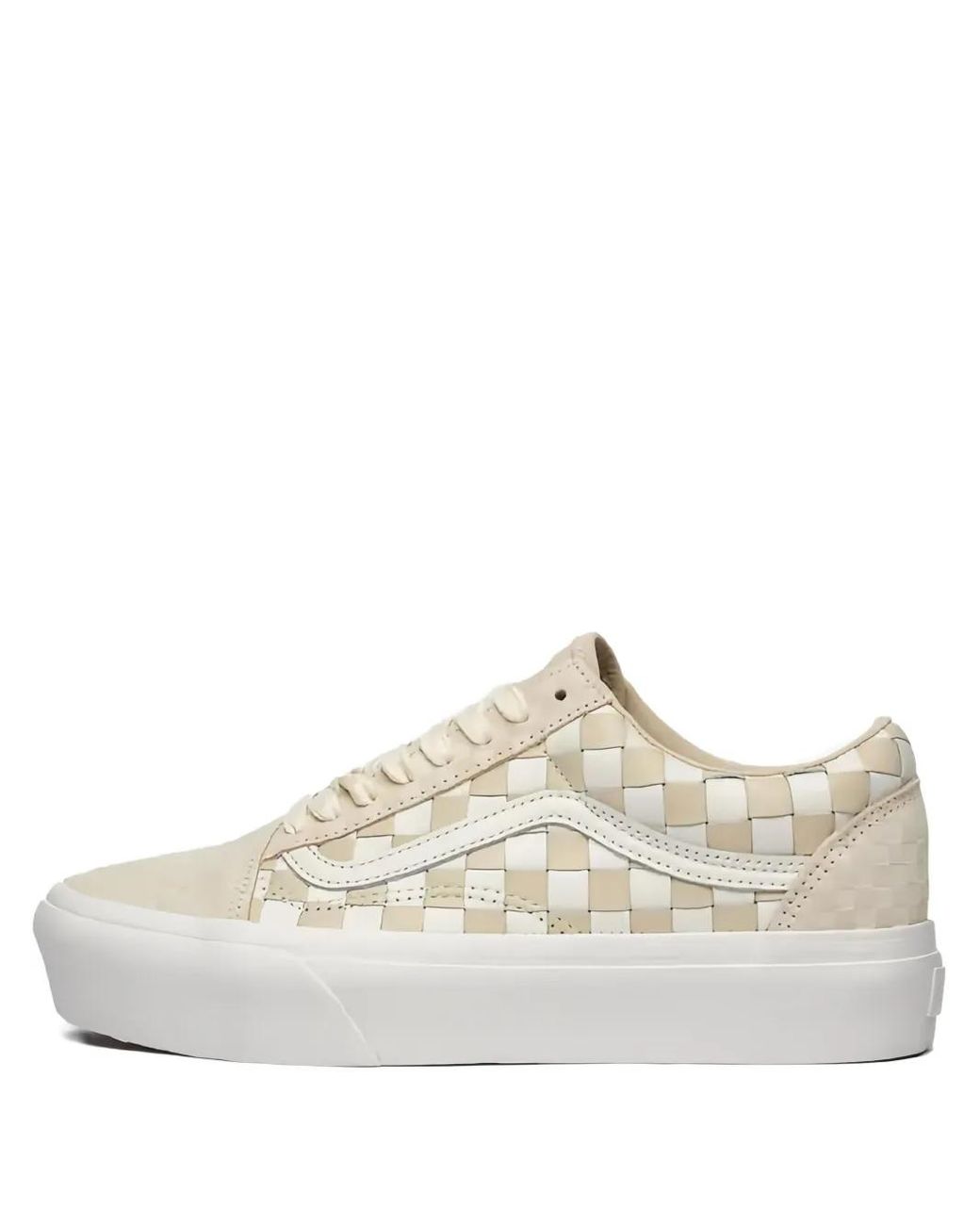 Vans White Old Skool Platform Sneakers for men