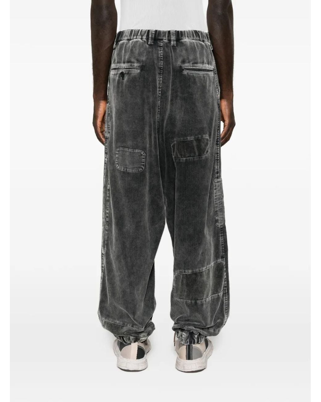 Maison Mihara Yasuhiro Gray Patchwork Corduroy Cargo Pants for men