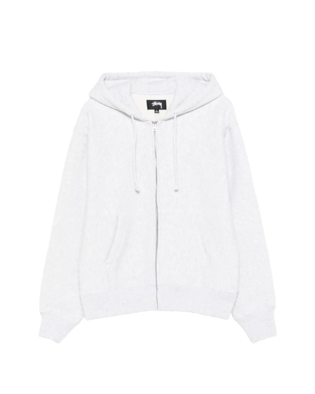 Stussy White Drawstring Hood Zip Fastening for men