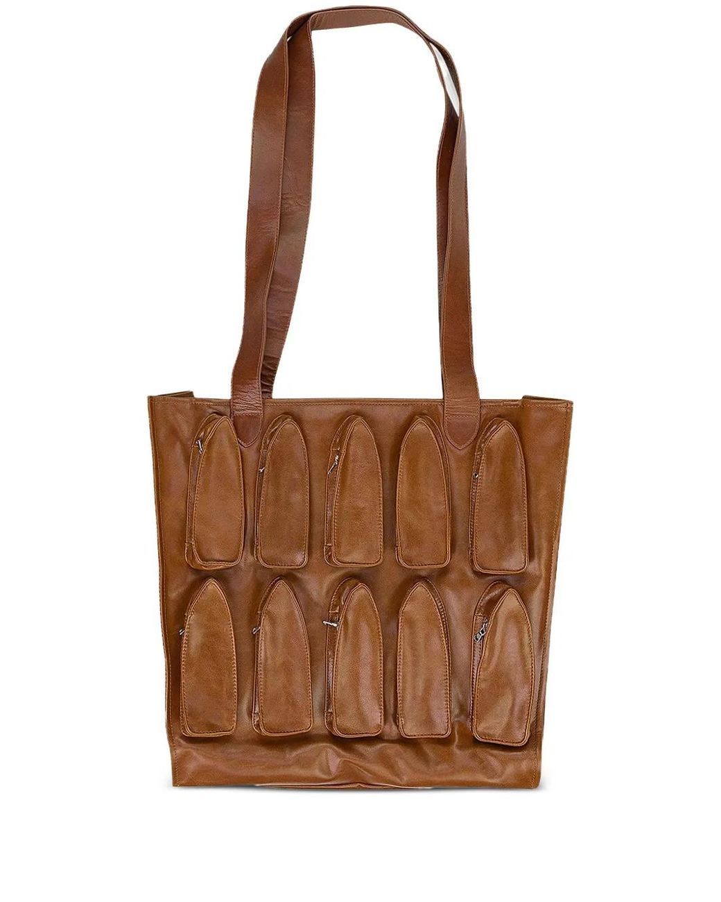 Who Decides War Brown Pocket Thorned Tote Bag for men