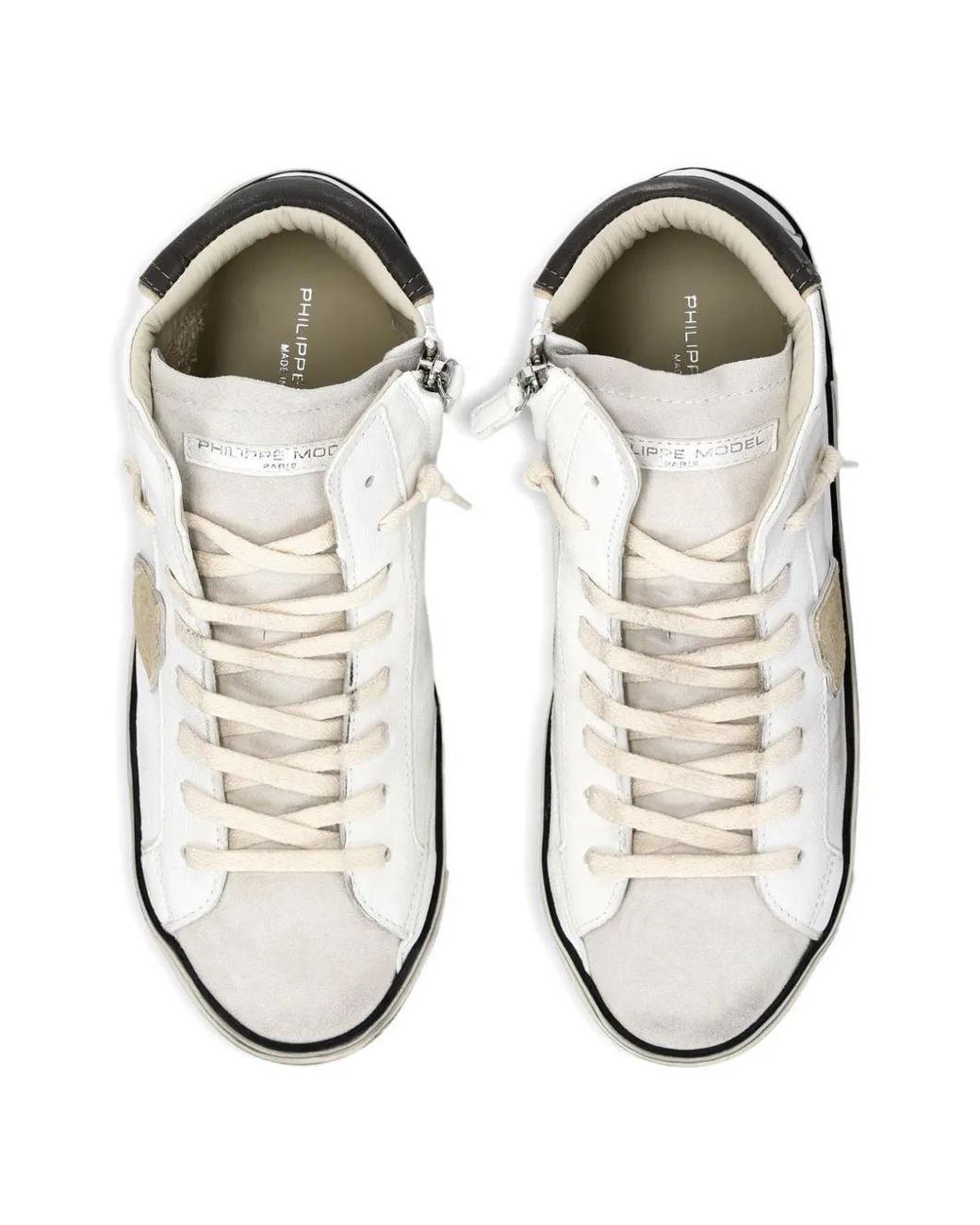 Philippe Model White Prsx High-Top Leather Sneakers for men