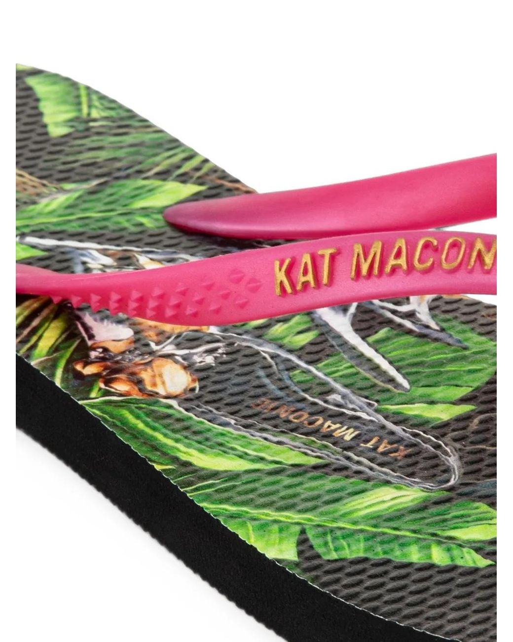 Kat Maconie Pink Sola Leopard-Print Flip-Flops