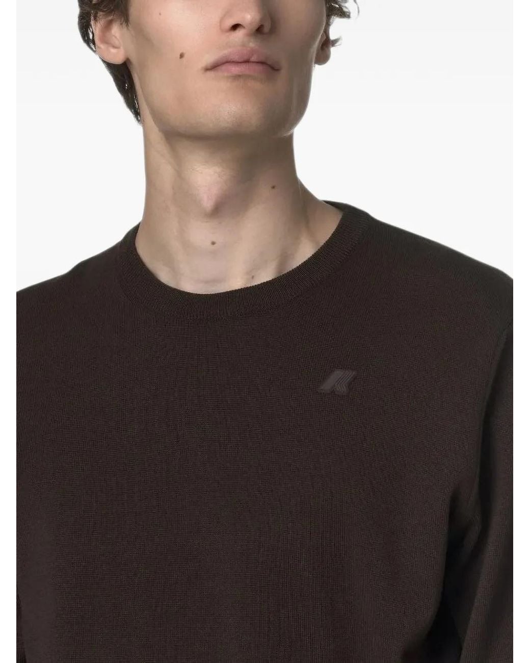 K-Way Black Sebastien Crew-Neck Sweater for men