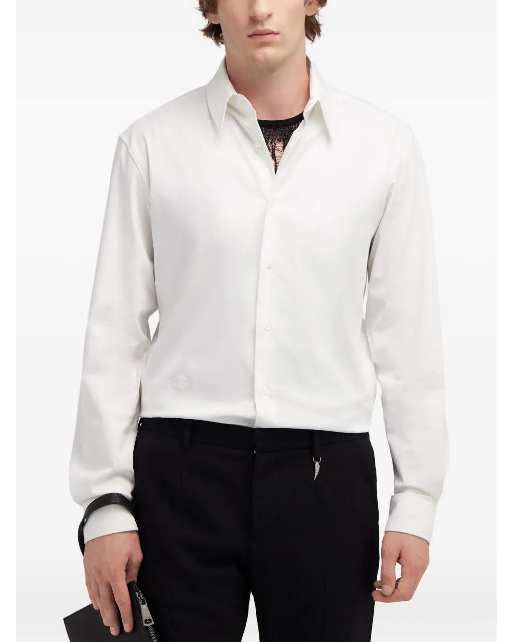 Roberto Cavalli White Cotton Shirt for men