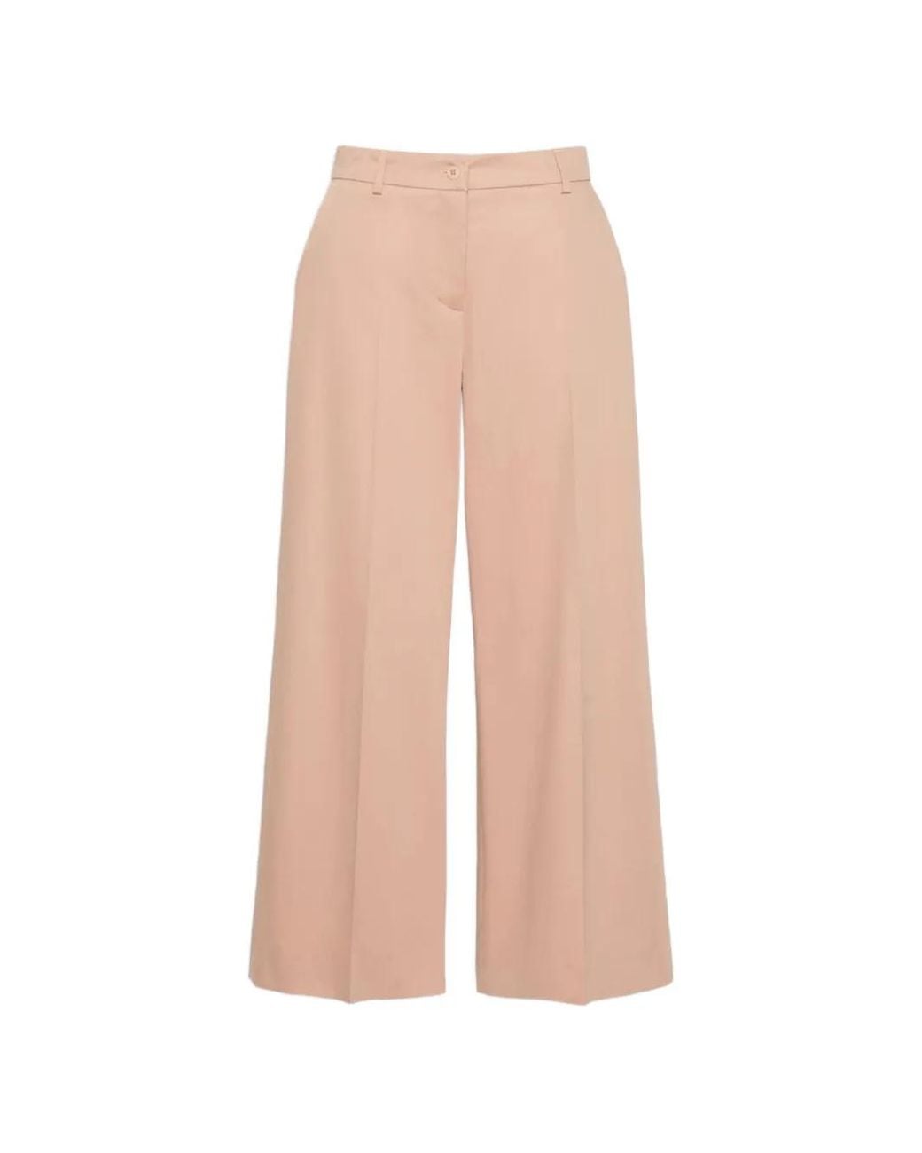 Weekend by Maxmara White Satin-Finish Trousers