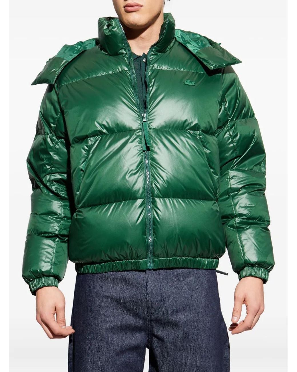 Lacoste Down Jacket in Green for Men | Lyst