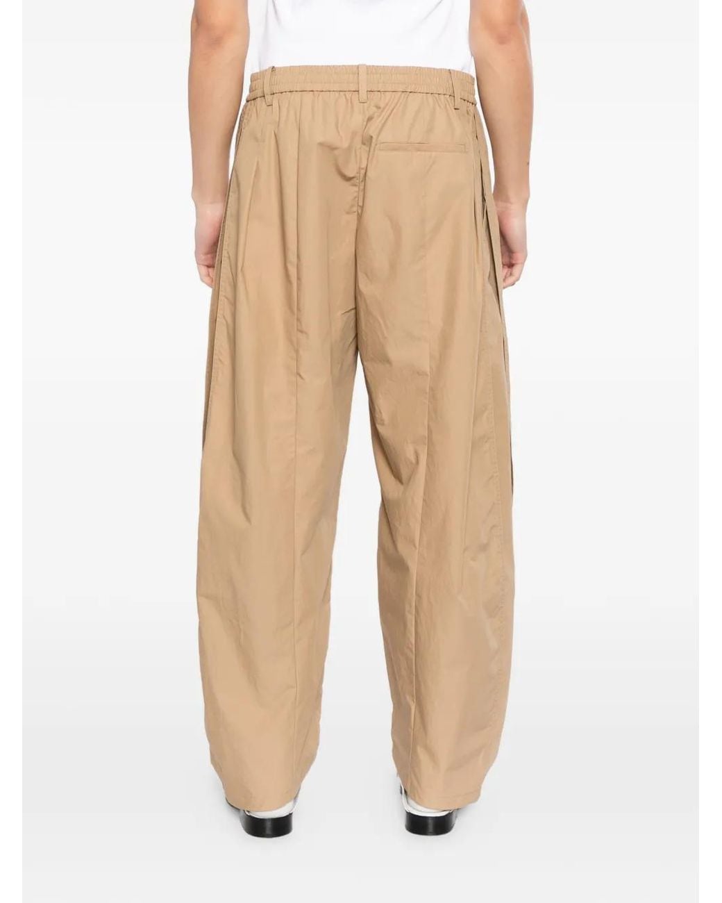 CROQUIS Natural Tapered Drawstring Trousers for men
