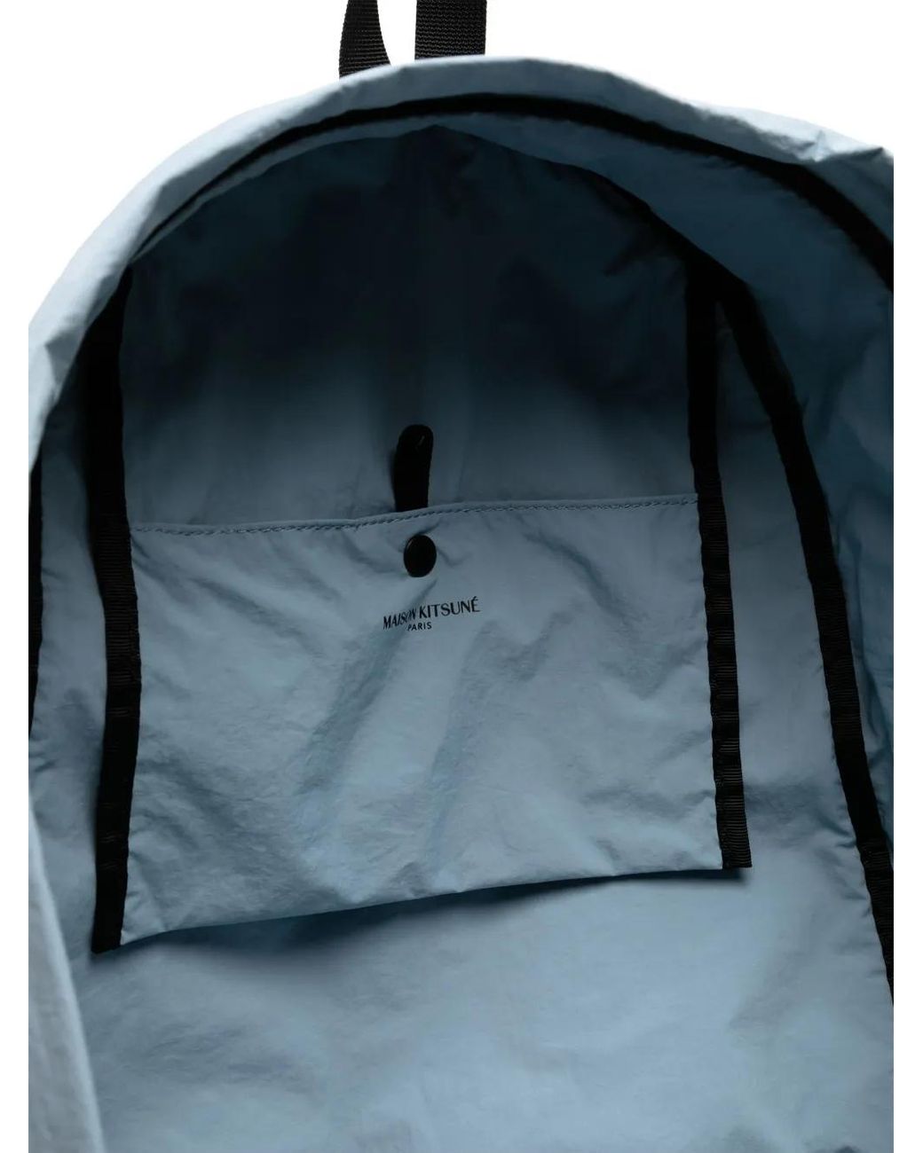 Maison Kitsuné Black Flash Fox Backpack for men