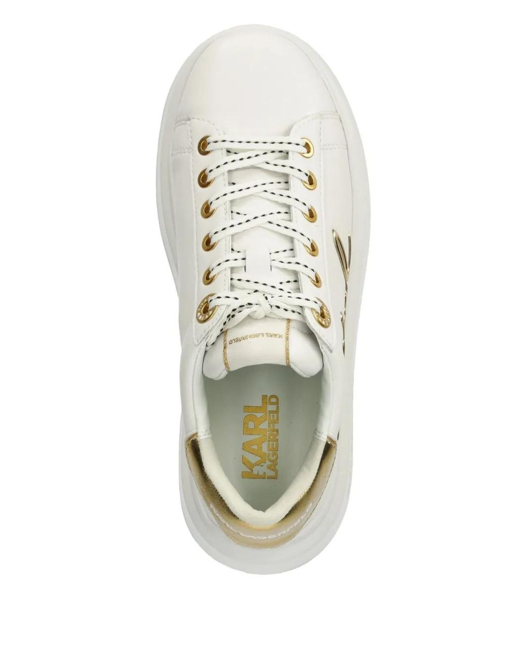 Karl Lagerfeld White Logo-Patch Sneakers