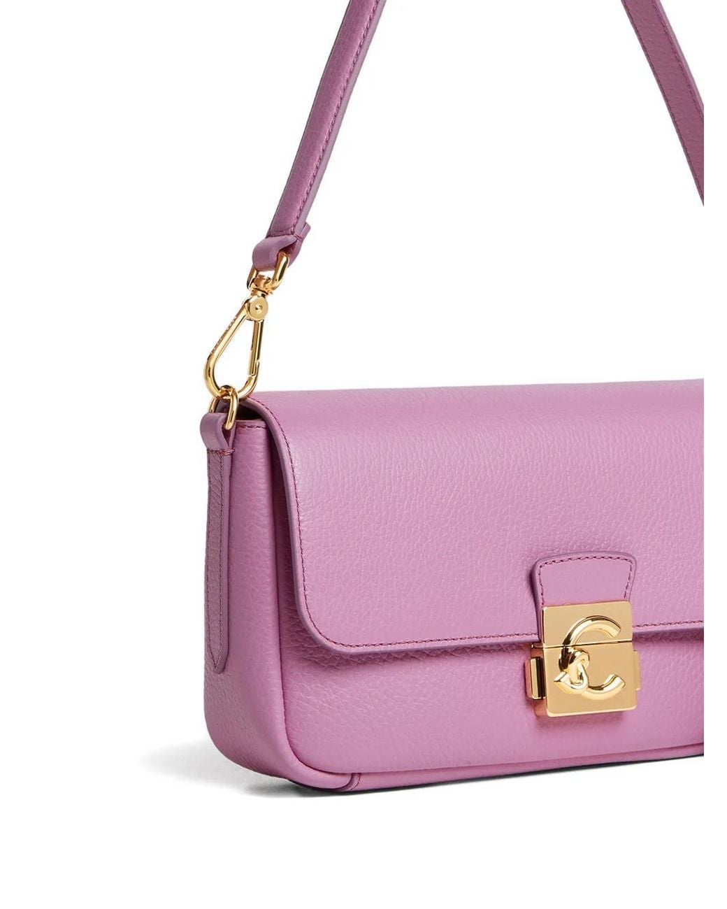 Coccinelle Purple Medium C-Me Lock Shoulder Bag