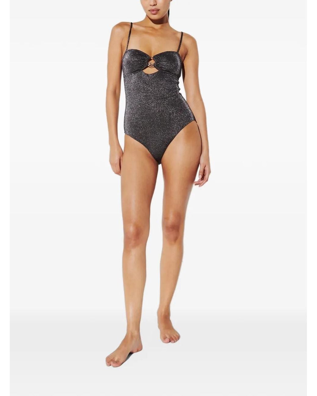 Karl Lagerfeld Black Dna Ring Swimsuit