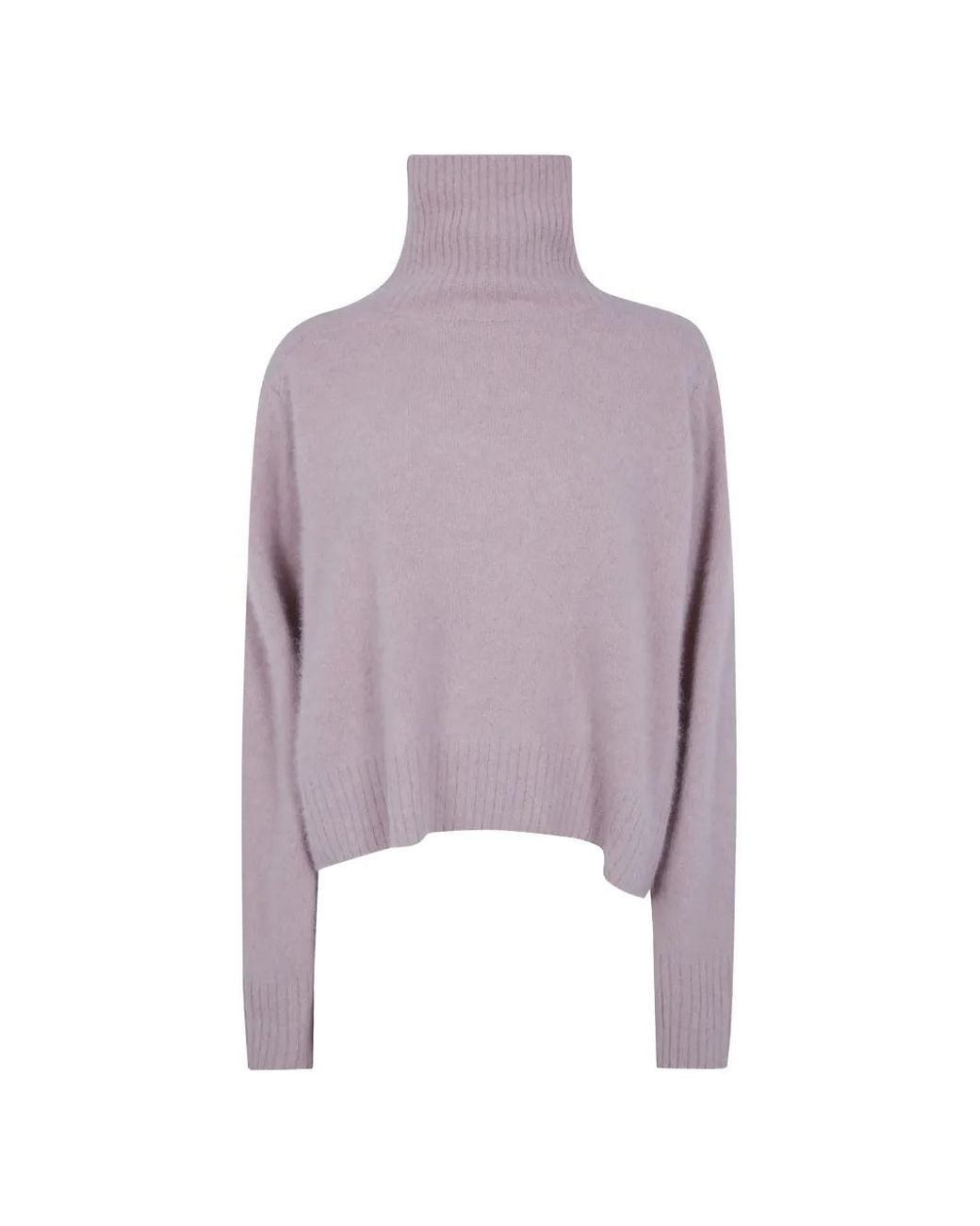 C.t. Plage Purple Roll-Neck Wool Sweater