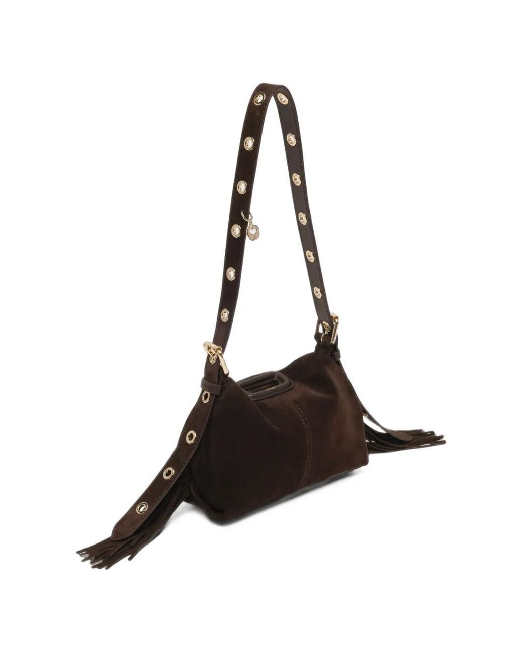 Maje Black Suede Leather Mini Miss M Bag