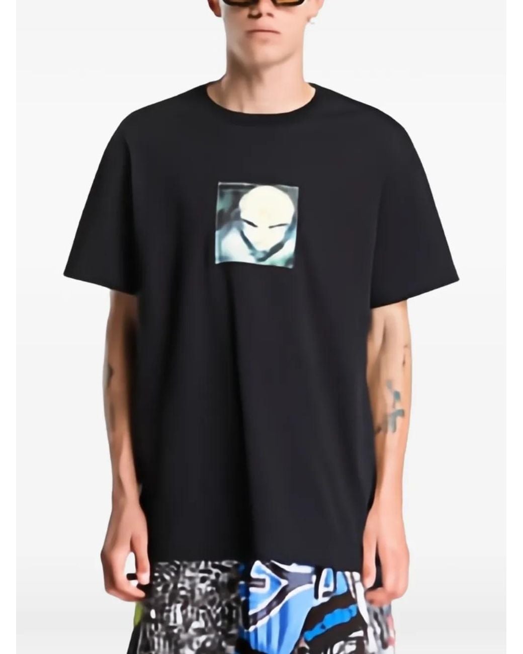 RIPNDIP Black Spacing Out Graphic-Print T-Shirt for men
