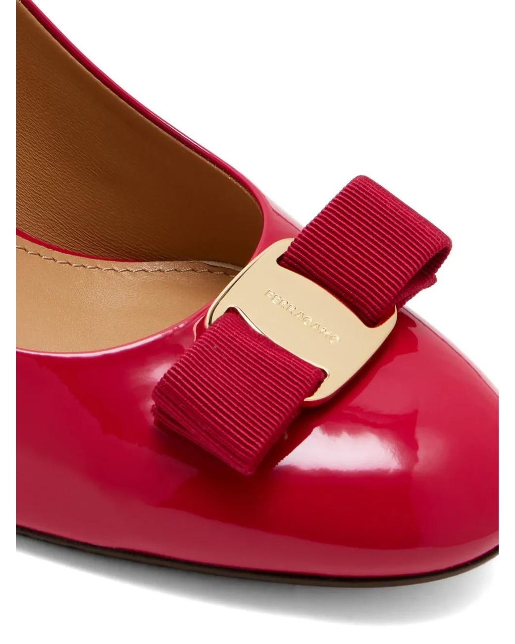 Ferragamo Red Bow-Detail Pumps