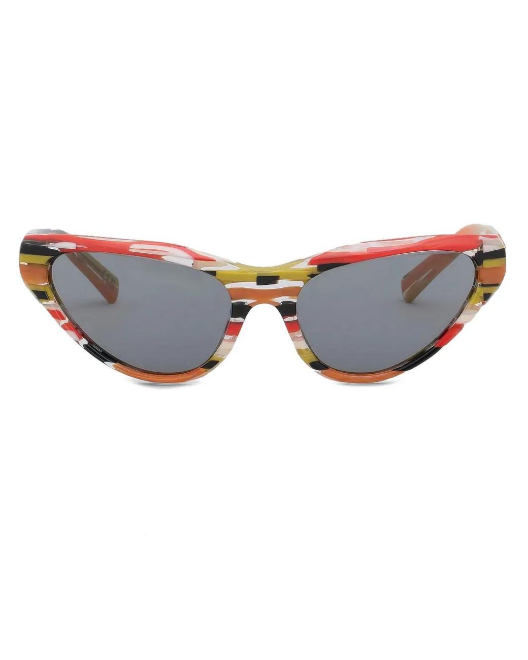 Marni Blue Spacey Stripey Mavericks Cat-Eye Sunglasses