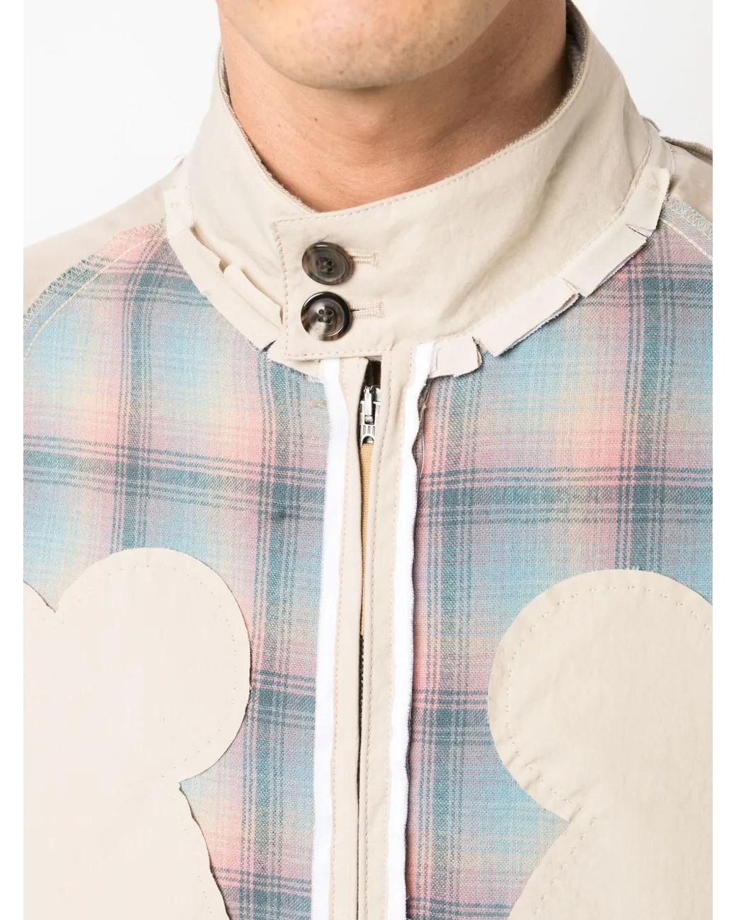 Maison Margiela Natural X Pendleton Yoke-Detail Bomber Jacket for men
