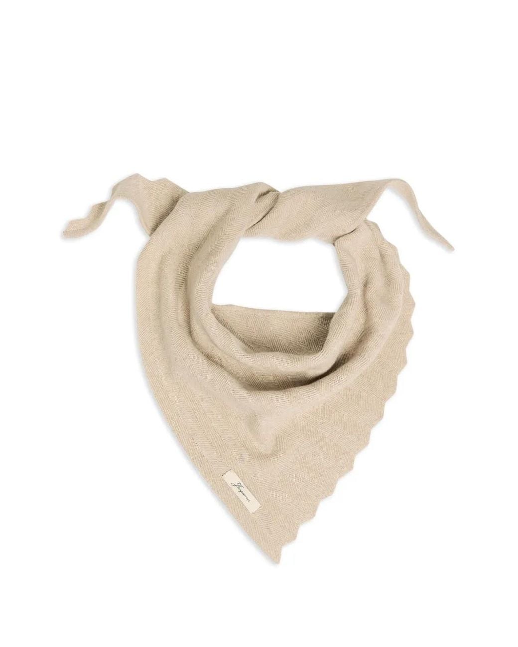 Jacquemus White Schal Mit Logo-Patch