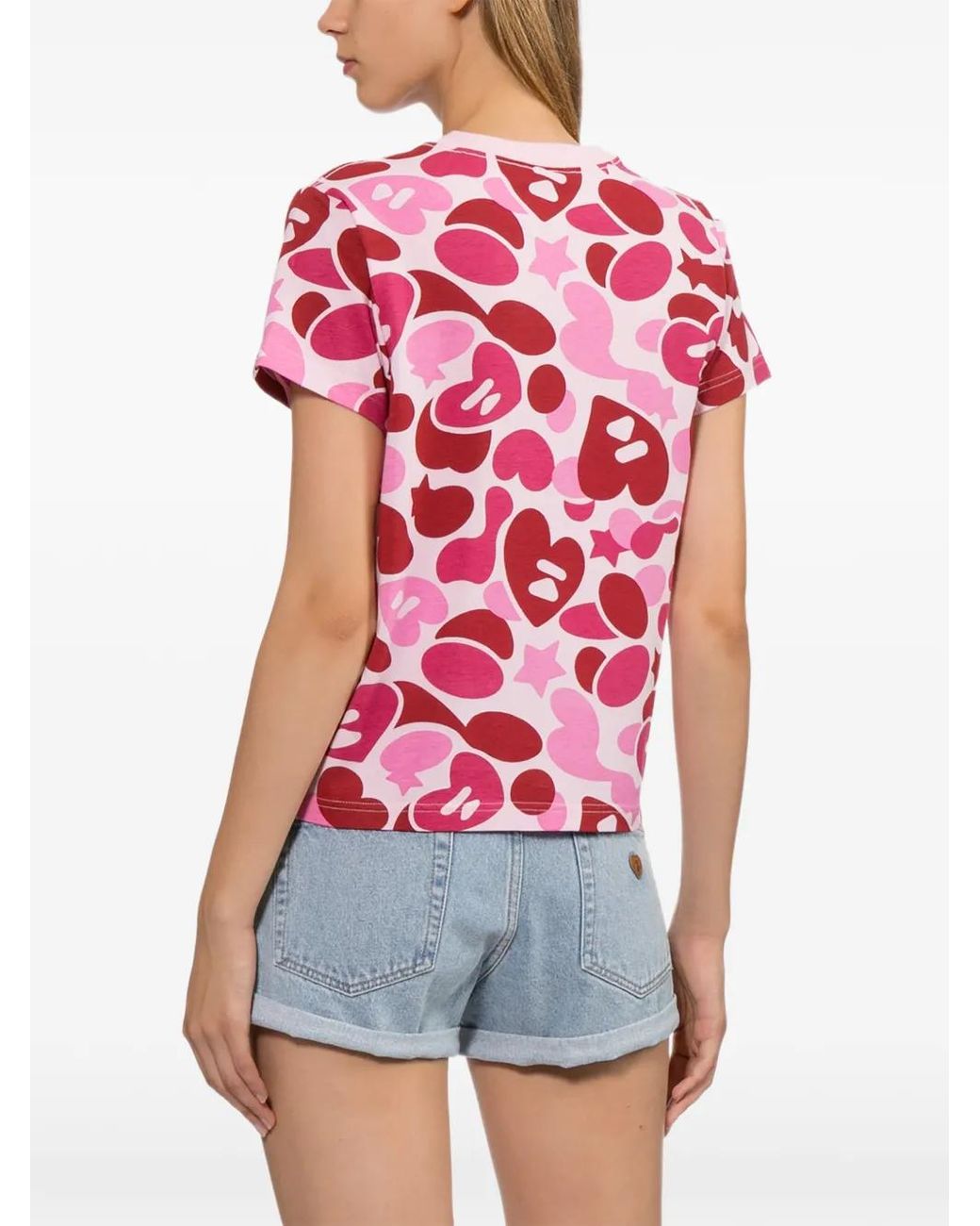 AAPE BY A BATHING AP Pink Camo Graphic Tee