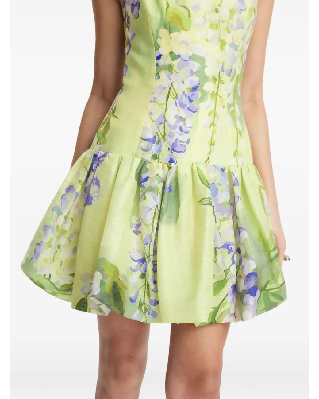 LEO LIN Green Lorena Floral Mini Dress