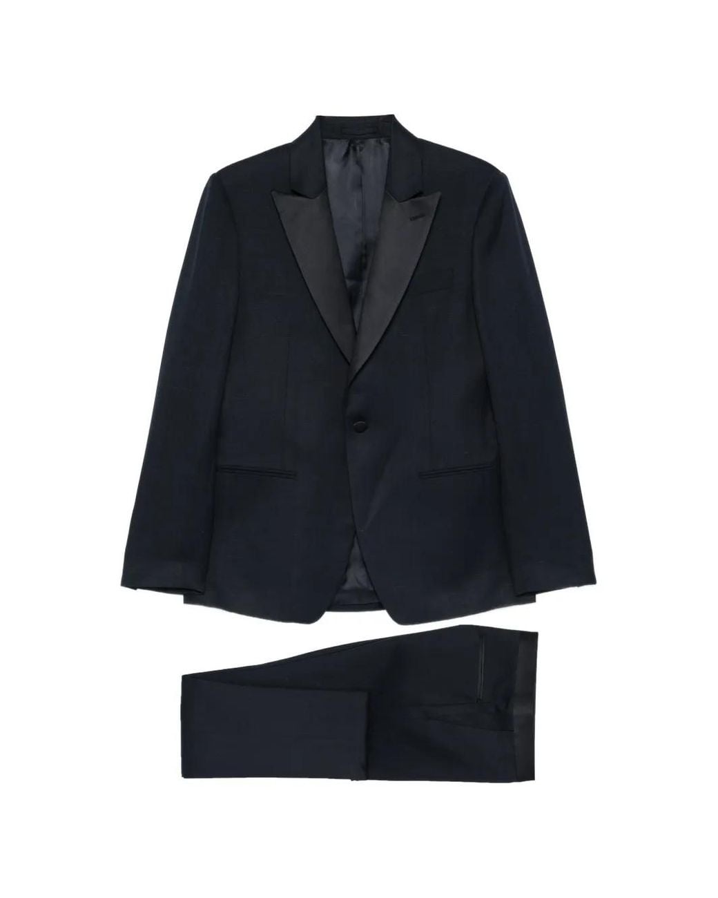 Lardini Blue Costume À Simple Boutonnage for men