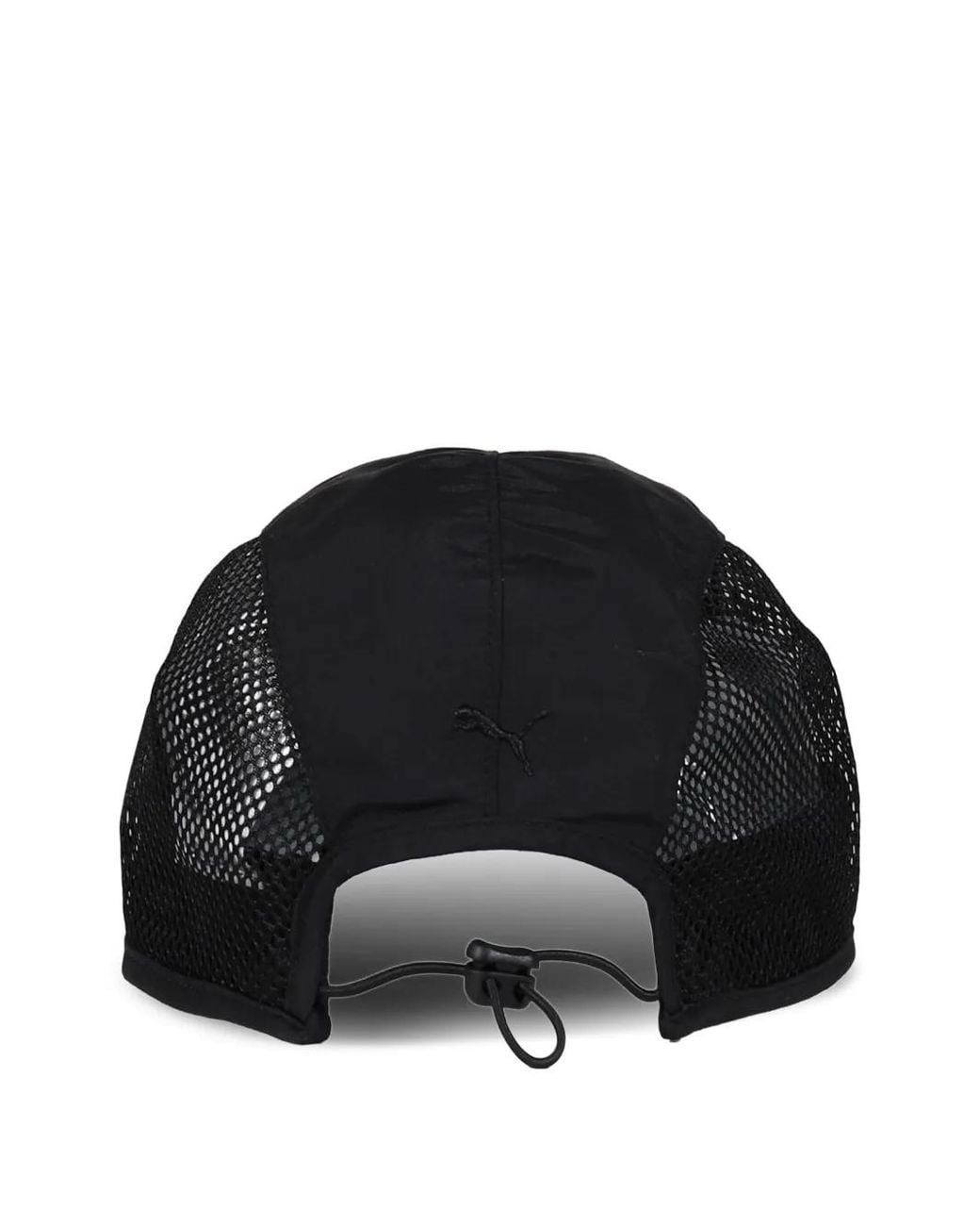 PUMA Black Mesh-Panel Baseball Cap