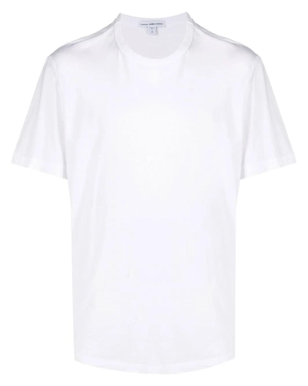 James Perse White Short-Sleeve Cotton T-Shirt for men