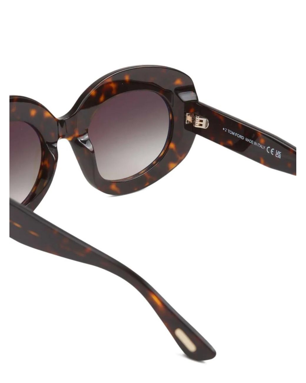 Tom Ford Gray Round-Frame Sunglasses