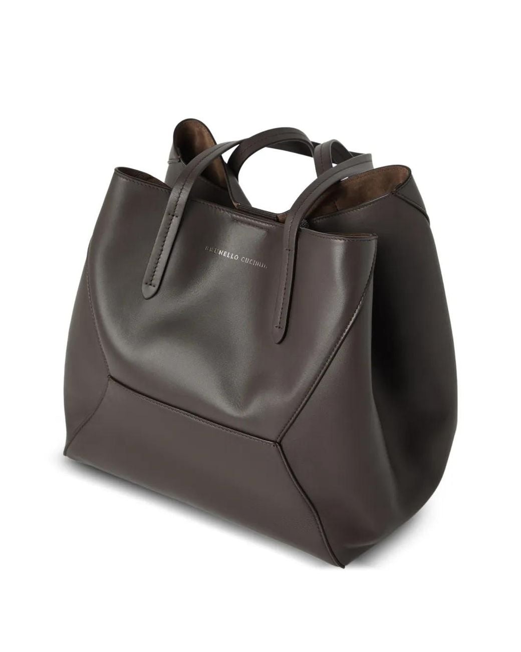 Brunello Cucinelli Brown Bc Duo Leather Tote Bag