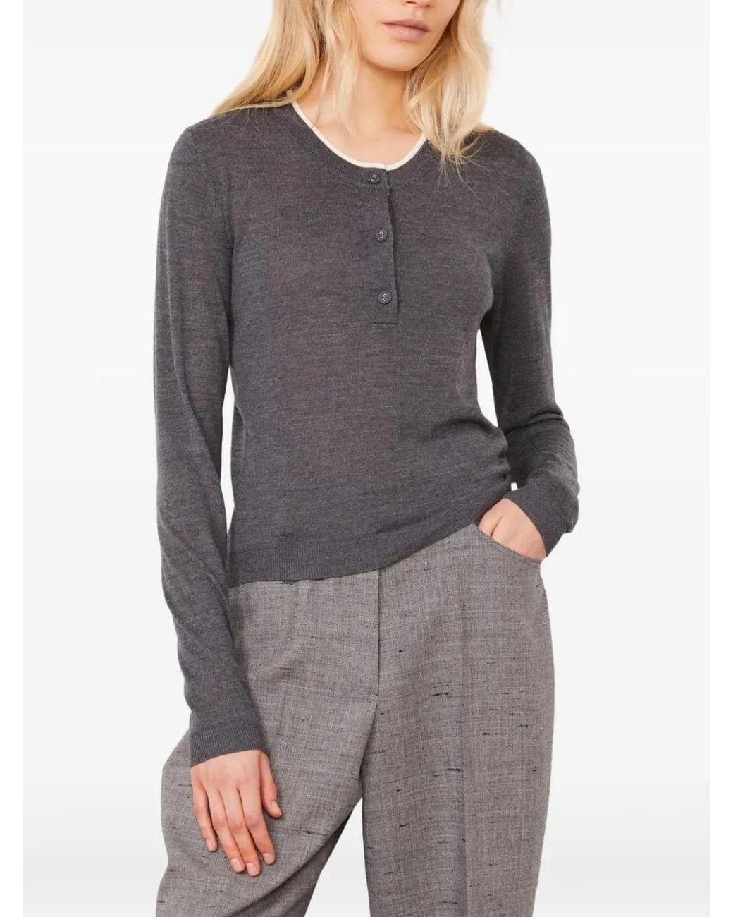 Officine Generale Gray Henja Mélange-Effect Sweater