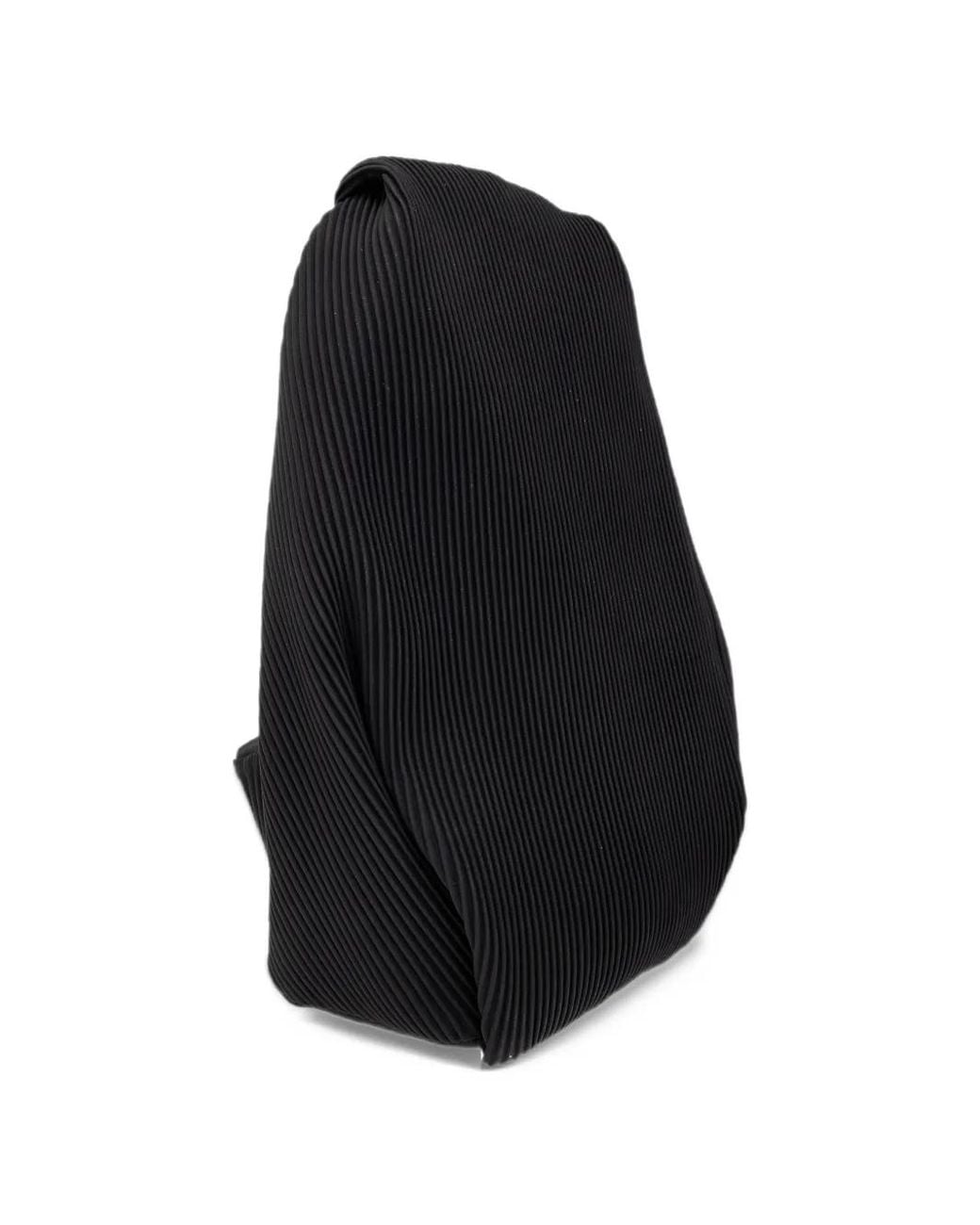 Homme Plissé Issey Miyake Black Pleated Backpack for men