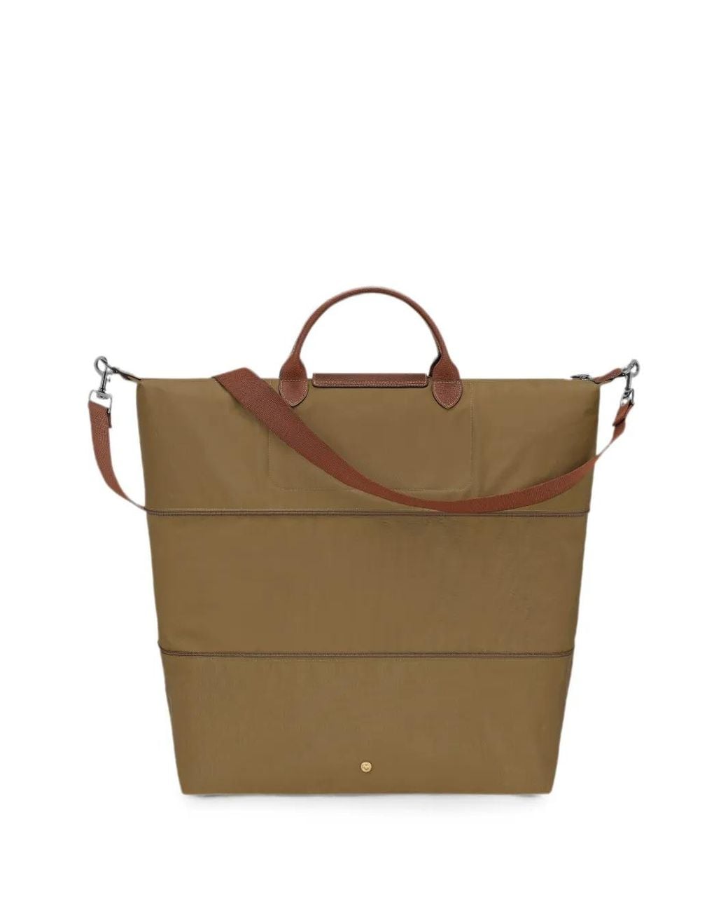 Longchamp Brown Le Pliage Original Travel Bag Expandable