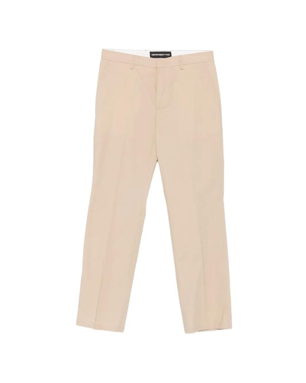 Department 5 Natural Warren Logo-Patch Trousers for men