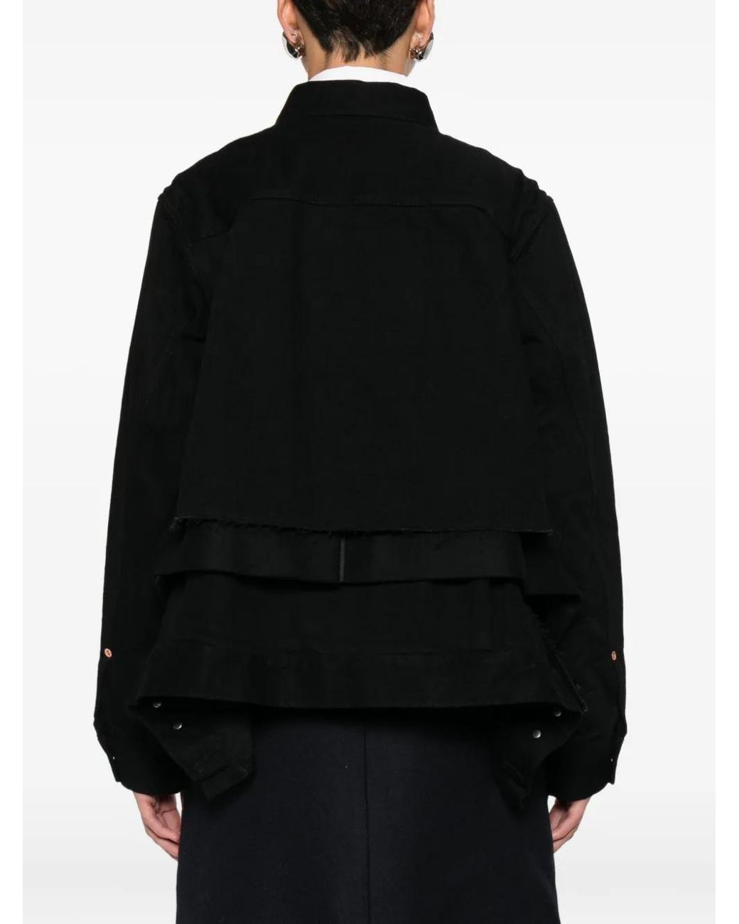 Chaqueta Vaquera A Capas Sacai de color Black
