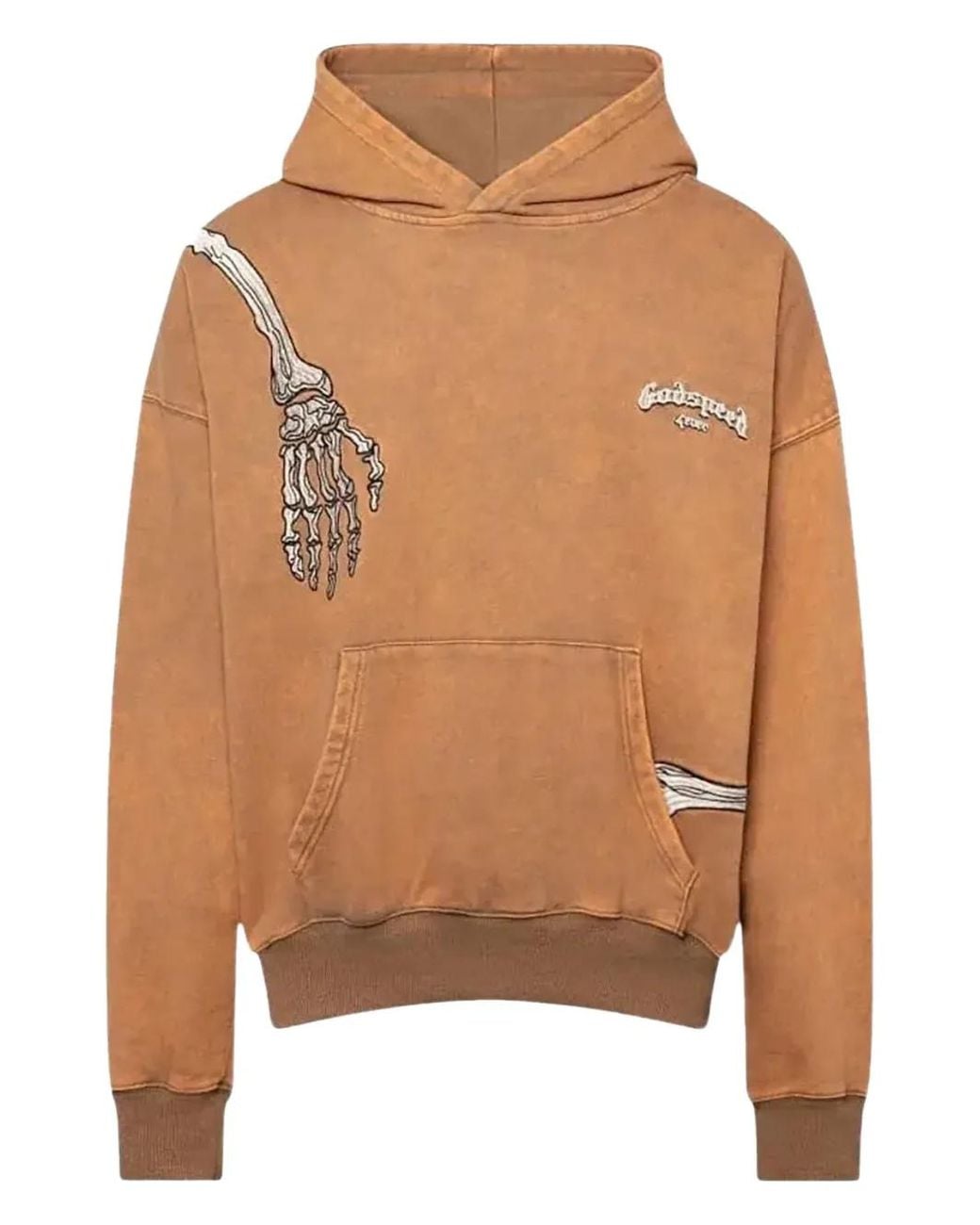 Godspeed Brown Skeleton Graphic Hoodie for men