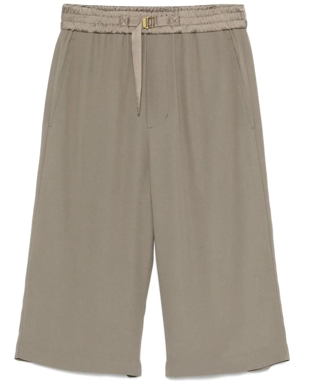 AMI Gray Crepe Shorts