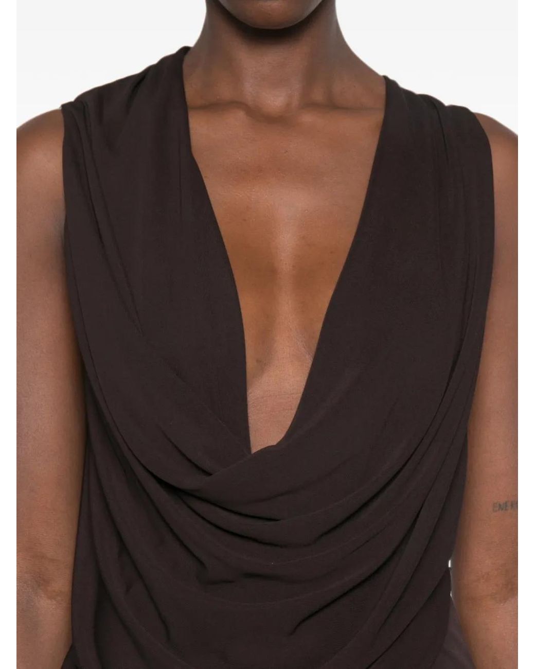 Tom Ford White Crepe Jersey Asymmetric Draped Cocktail Dress