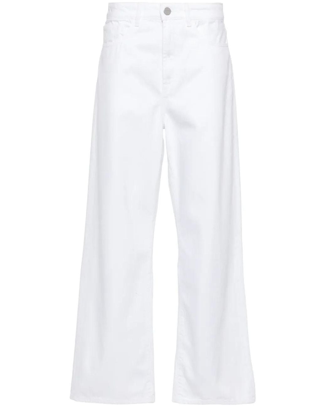 Rohe White Low-Rise Wide-Leg Jeans