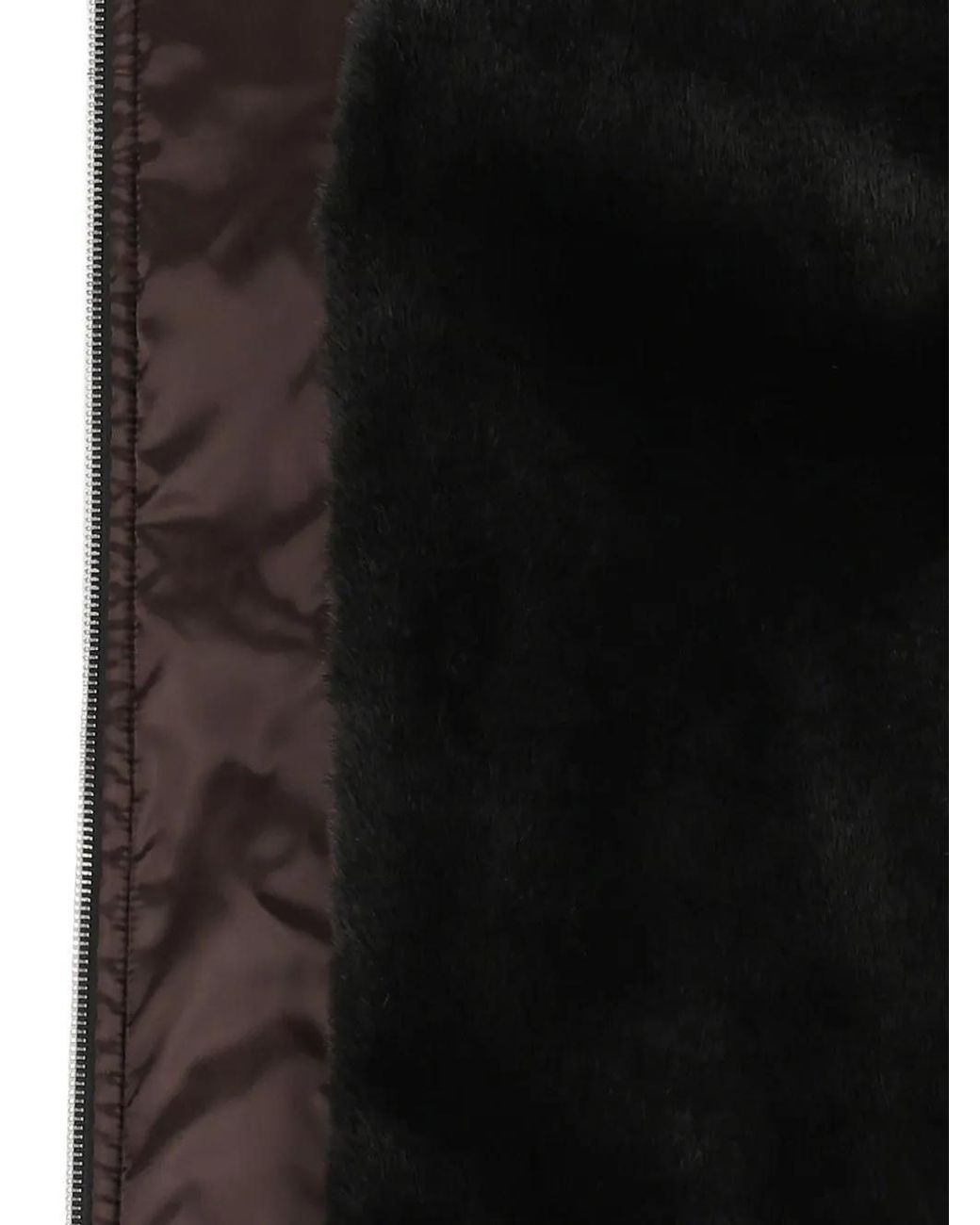 DURAZZI MILANO Black Manteau Matelassé À Col En Cuir