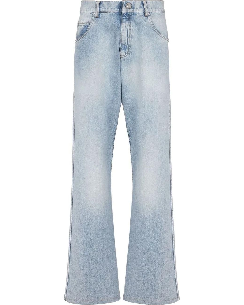 Balmain Blue Loose-Fit Straight-Leg Jeans for men