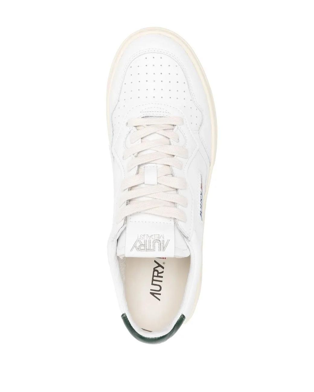 Autry White "Medalist Low" Leather Sneakers for men