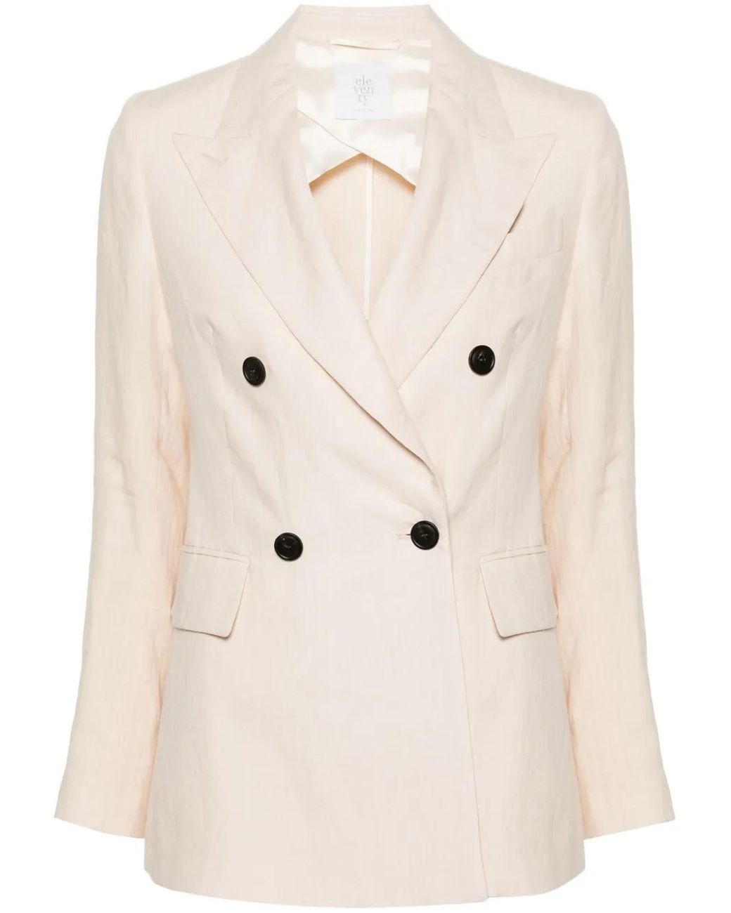 Eleventy Linnen Blazer in het Natural
