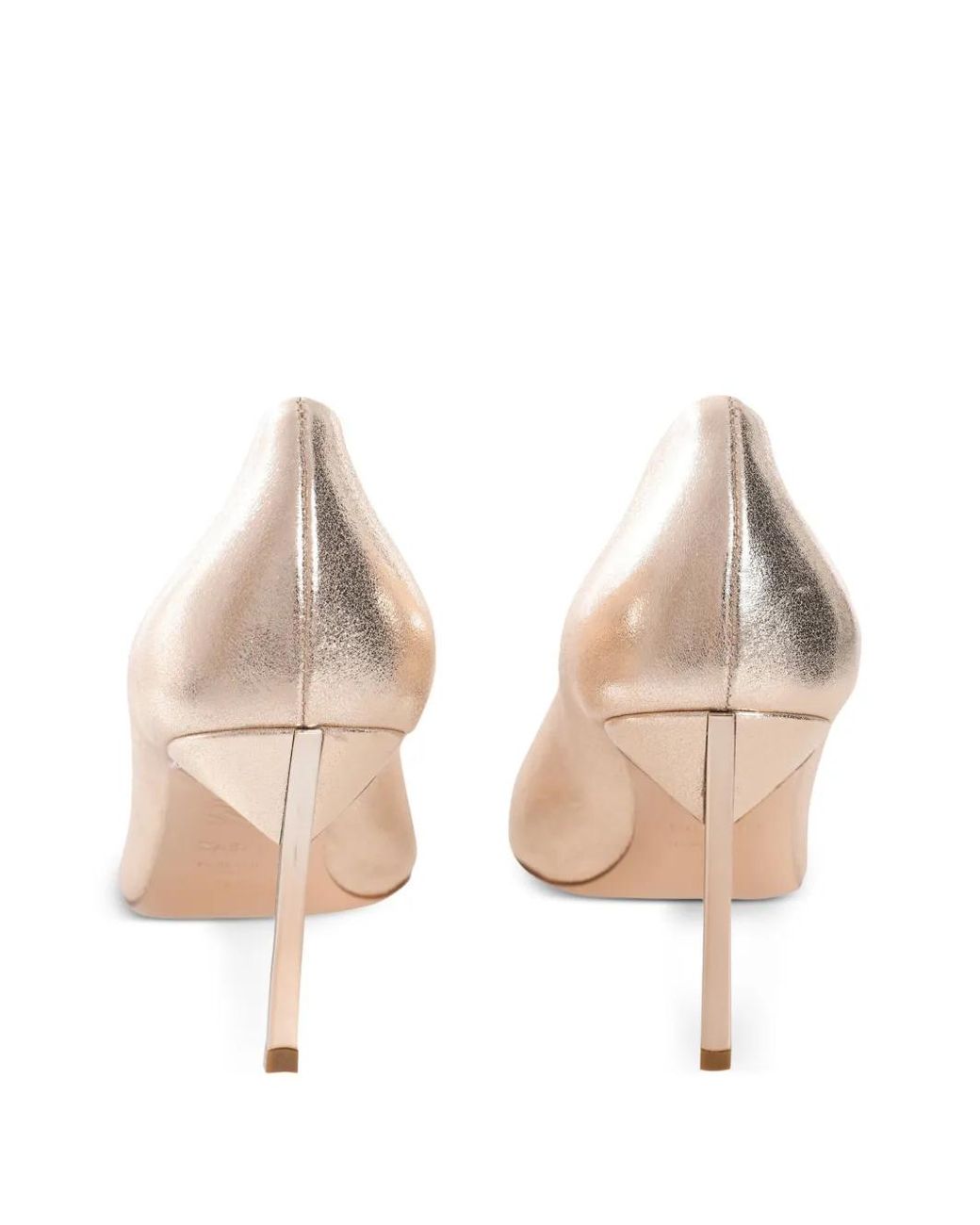 Casadei White 100Mm Blade Metallic Pumps