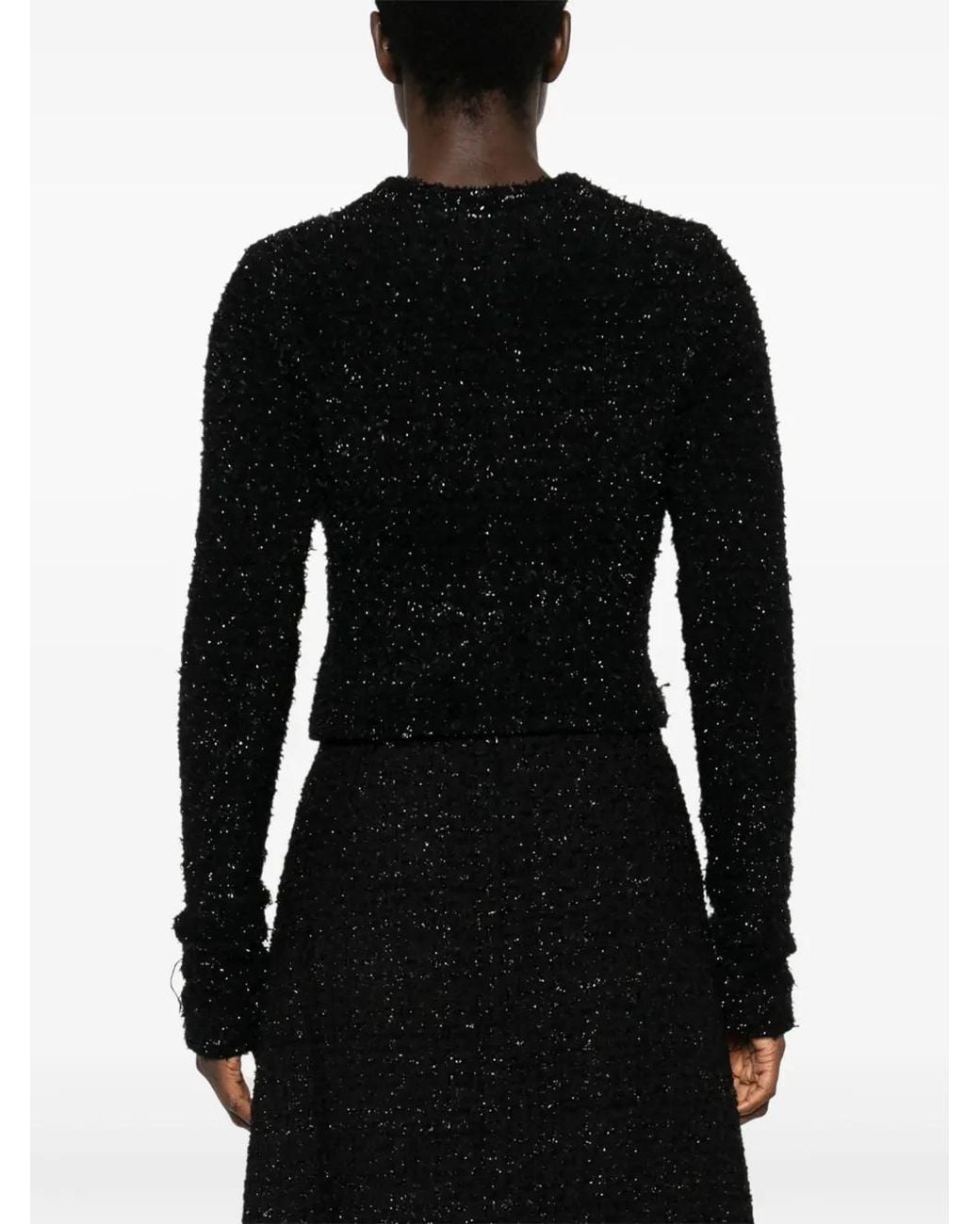 Balenciaga Black Short Cardigan