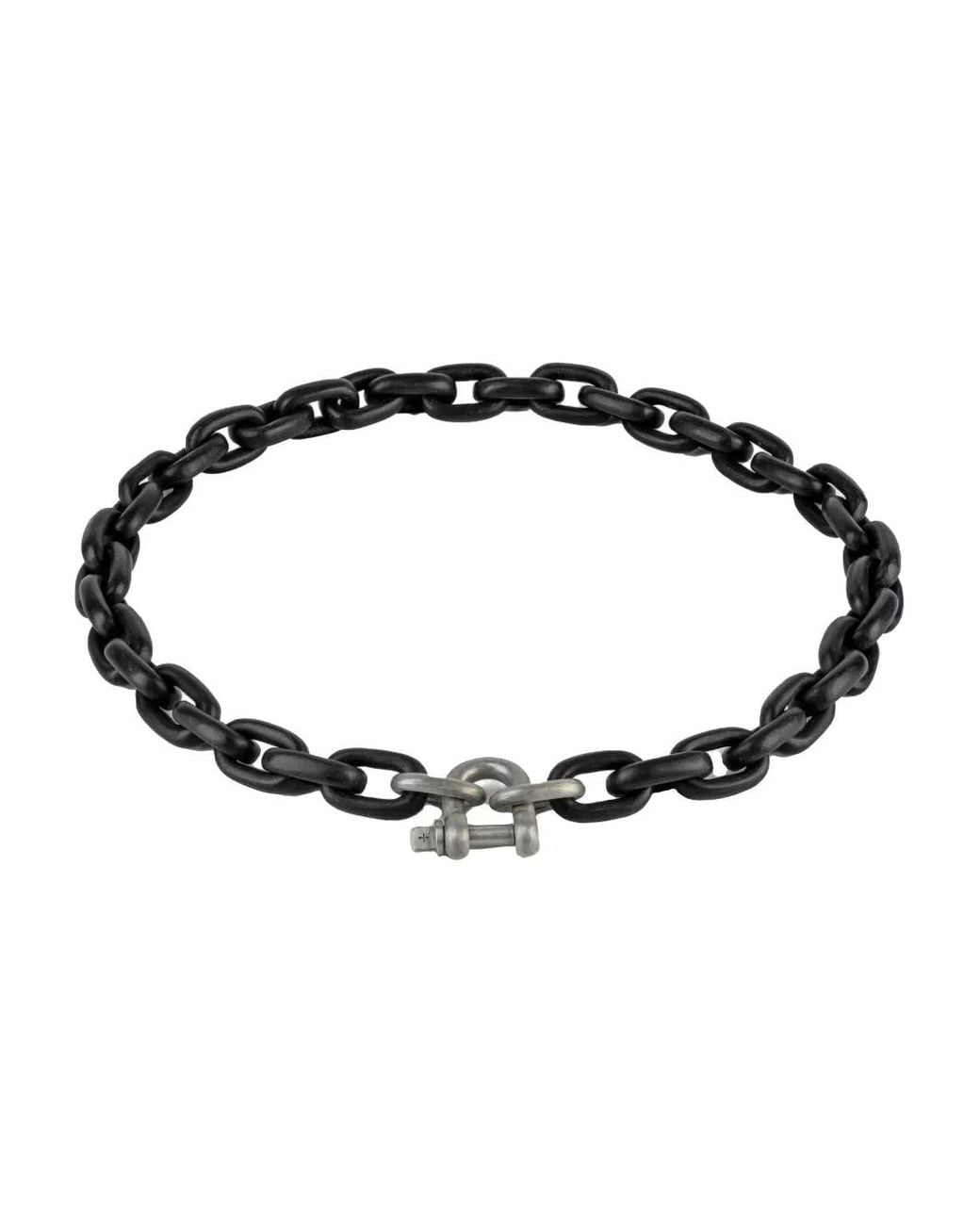 Parts Of 4 Black Collier Ras-Du-Cou Charm Chain En Argent Sterling