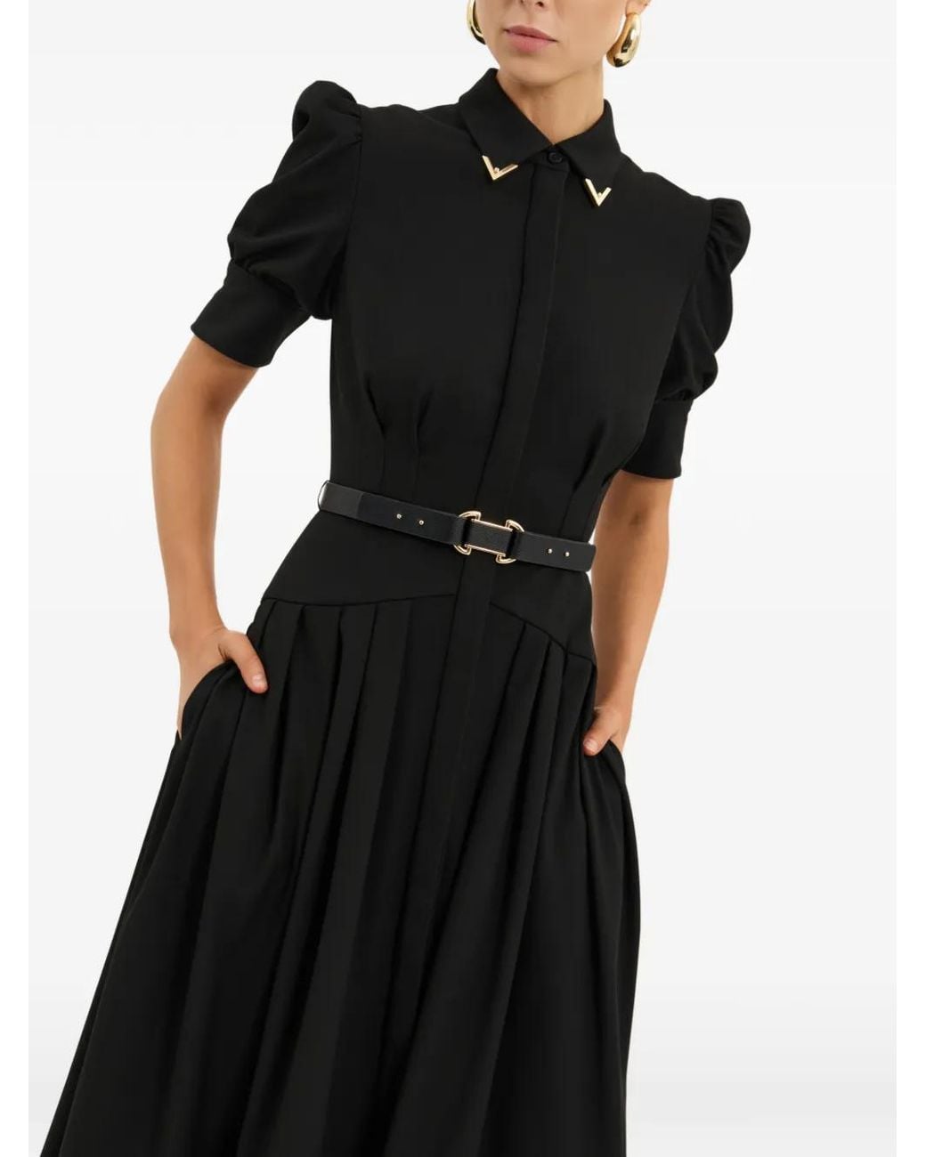 Rebecca Vallance Black Zendaya Midi Dress