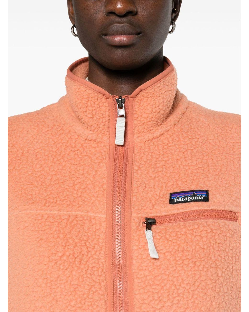 Patagonia Retro Pile Fleece Gilet in Orange | Lyst