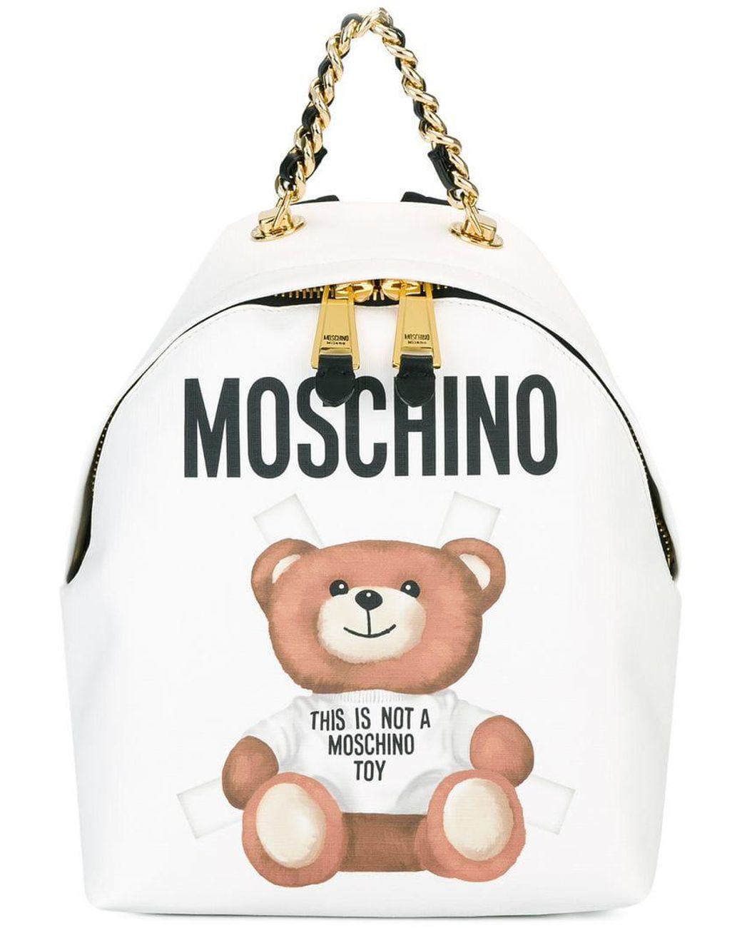 Mochila con y logo Moschino color Blanco | Lyst
